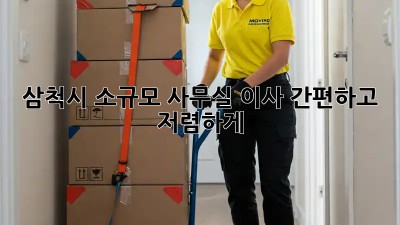 삼척시 소규모 사무실 이사, 간편하고 저렴하게!